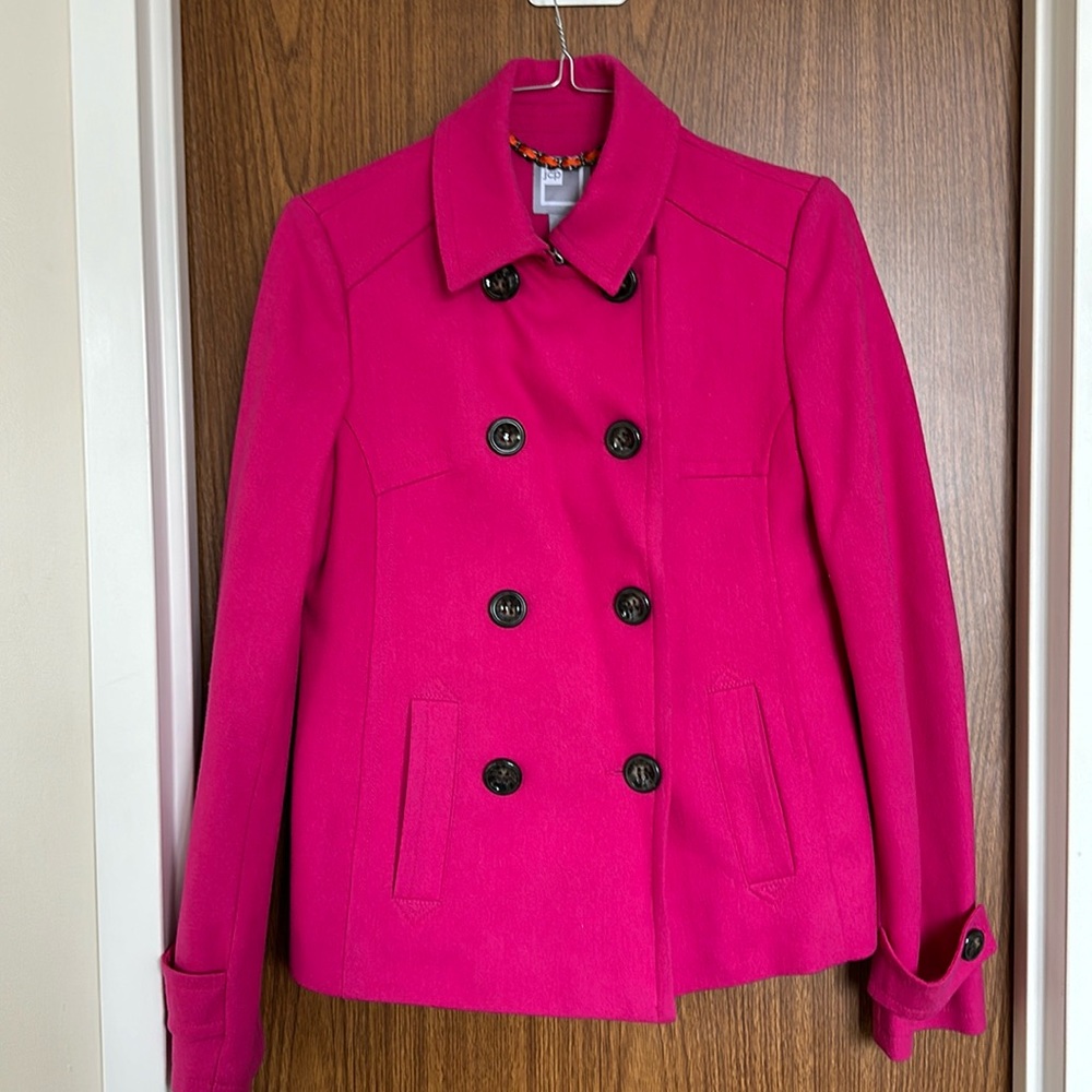 Vibrant Pink Pea Coat